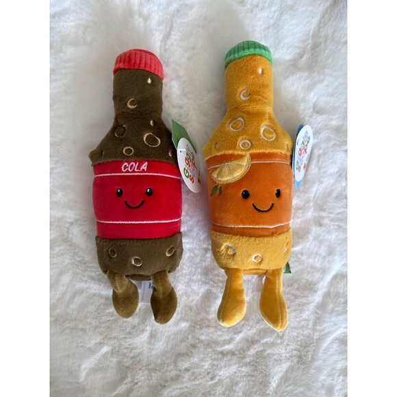 Gigglescape Plush lot  Cola & Orange Soda New With Tags Giggle Scape Target Excl - Picture 1 of 3